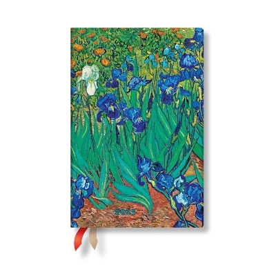 Van Gogh&rsquo;s Irises Mini 12-month Horizontal Hardback Dayplanner 2025 (Elastic Band Closure) -  Paperblanks