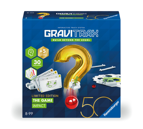 Ravensburger GraviTrax The Game Impact 50 Jahre - Logikspiel f&uuml;r Kugelbahn Fans , Konstruktionsspielzeug f&uuml;r Kinder ab 8 Jahren
