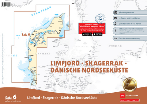 Sportbootkarten Satz 6: Limfjord - Skagerrak - Dänische Nordseeküste (Ausgabe 2024/2025)