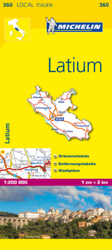 Michelin Karte Latium. Lazio