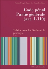 Code pénal, Partie générale (art. 1-110) - Dongois, Nathalie; Ces, Laura; Ben Mimoun, Sarah