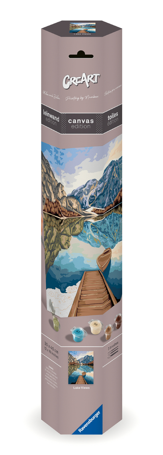 CreArt, Malen nach Zahlen Canvas Leinwand - Seeblick