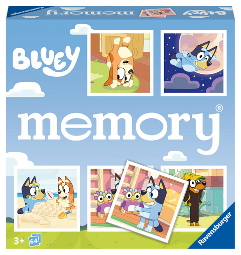memory&reg; Bluey - Gesellschaftsspiel & Brettspiel ab 3 Jahre - William H. Hurter