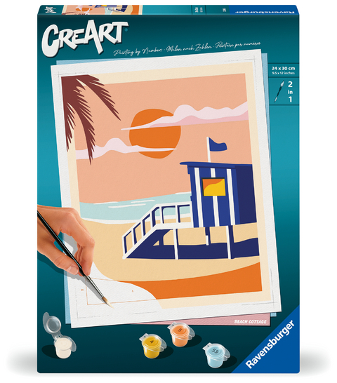 CreArt, Malen nach Zahlen Adults Trend - Strandhaus