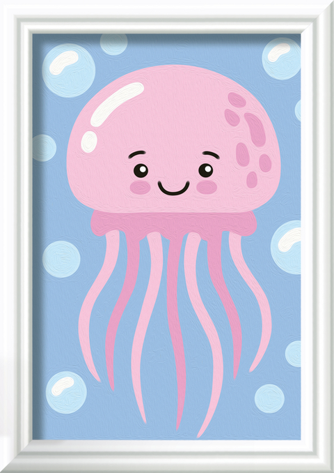 CreArt, Malen nach Zahlen Kinder - Fr&ouml;hliche Qualle