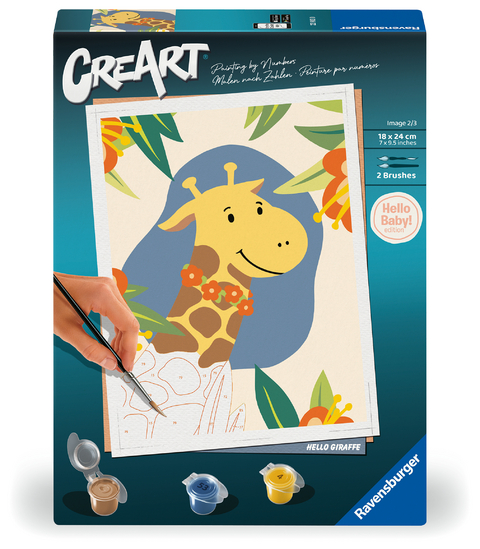 CreArt, Malen nach Zahlen Hello Baby - Giraffe