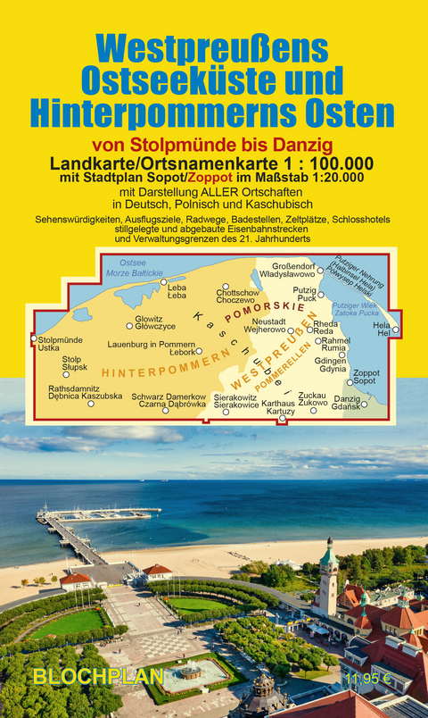 Landkarte Westpreu&szlig;ens Ostseek&uuml;ste und Hinterpommerns Osten - Dirk Bloch