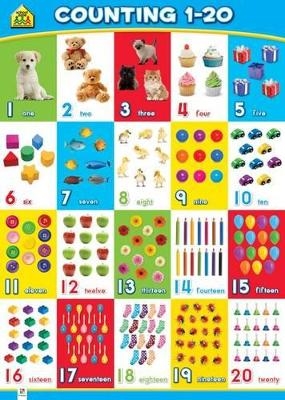 School Zone Wall Chart: Counting 1-20
