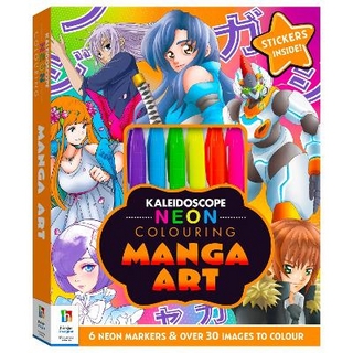 Kaleidoscope Neon Colouring Kit: Manga Art