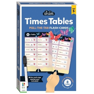 Junior Explorers Times Tables Pull-the-Tab Flash Cards - Hinkler Pty Ltd