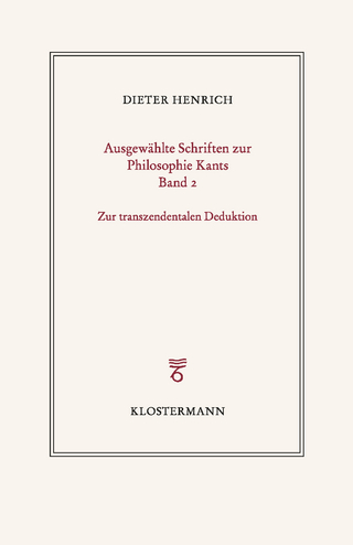 Zur transzendentalen Deduktion