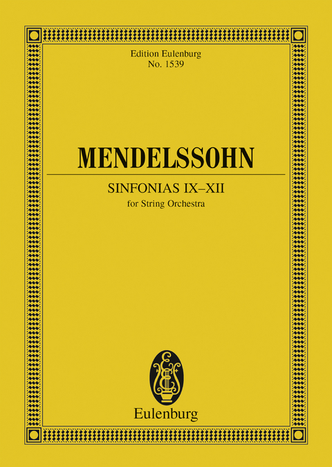 Sinfonias IX-XII - Felix Mendelssohn Bartholdy