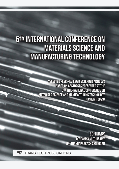 5th International Conference on Materials Science and Manufacturing Technology - 