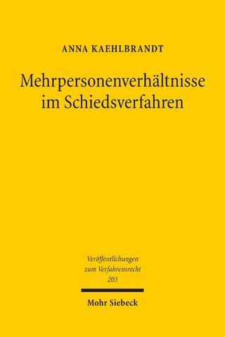 Mehrpersonenverhältnisse im Schiedsverfahren