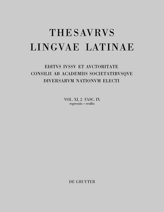 Thesaurus linguae Latinae. . / repressio – resilio
