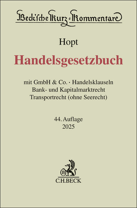 Handelsgesetzbuch: HGB - Klaus J. Hopt, Christoph Kumpan, Patrick C. Leyens