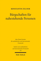 B&uuml;rgschaften f&uuml;r nahestehende Personen - Konstantin Zillner