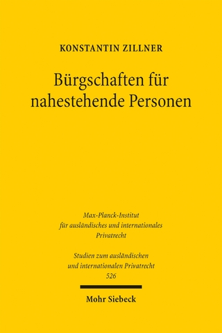 Bürgschaften für nahestehende Personen