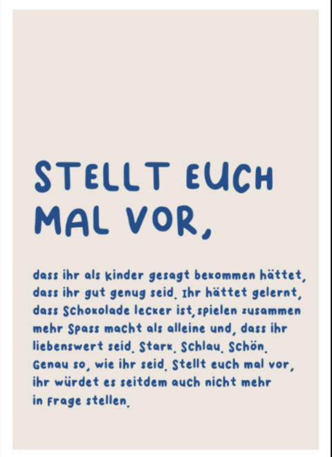 Poster Stellt euch mal vor - 50x70 - Nina K&auml;mpf