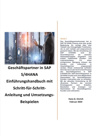 Geschäftspartner in SAP S/4HANA Einführungshandbuch mit Schritt-für-Schritt-Anleitung und Umsetzungs-Beispielen