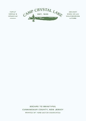 Fictional Hotel Notepads: Camp Crystal Lake