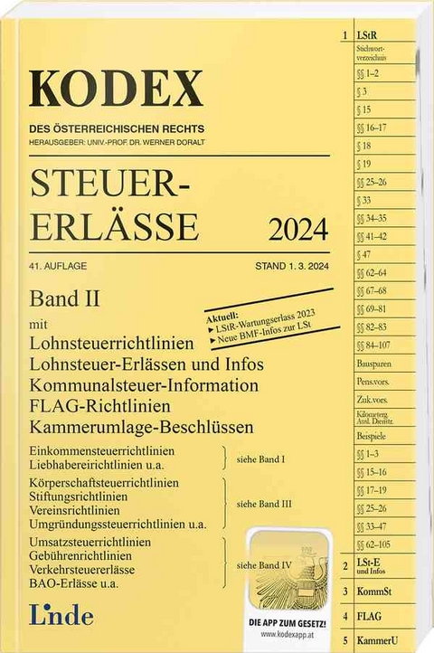 KODEX Steuer-Erl&auml;sse 2024, Band II - Elisabeth Titz-Fr&uuml;hmann