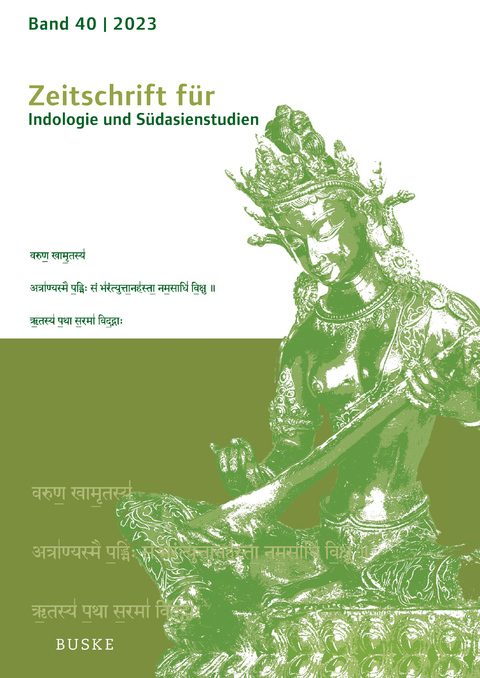 Zeitschrift f&uuml;r Indologie und S&uuml;dasienstudien - 