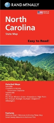Rand McNally Easy to Read: North Carolina State Folded Map -  Rand McNally