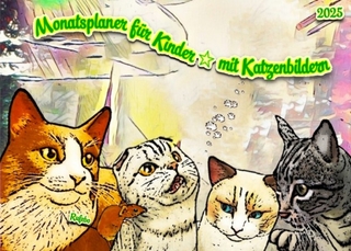 Monatsplaner für Kinder * mit Katzenbildern