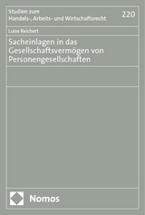 Sacheinlagen in das Gesellschaftsverm&ouml;gen von Personengesellschaften - Luise Reichert