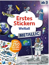 Erstes Stickern Metallic &ndash; Weltall