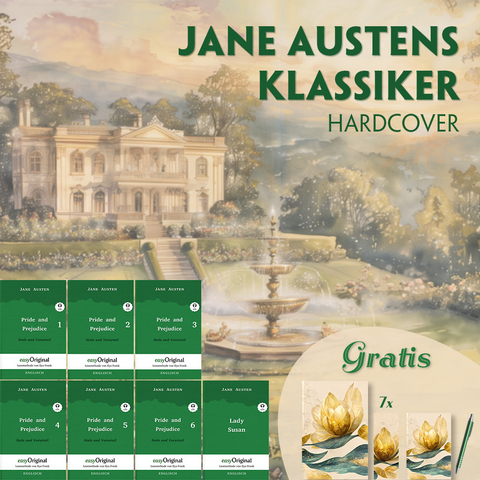 Jane Austens Klassiker Hardcover (7 B&uuml;cher + Audio-Online + exklusive Extras) - Frank-Lesemethode - Jane Austen