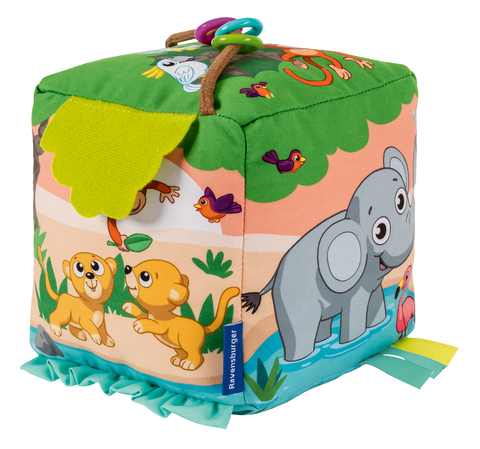 Play+ Motorik-Musik-Spiel-W&uuml;rfel: Wilde Tiere - ab 6 Monate