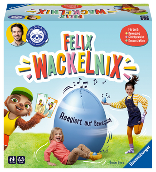 Ravensburger 20931 - Felix Wackelnix – Schlaues Bewegungsspiel für 1 bis 6 Kinder ab 5 Jahren – entwickelt mit dem Programm 