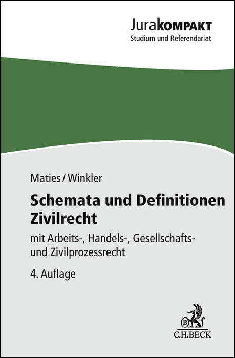 Schemata und Definitionen Zivilrecht - Martin Maties, Klaus Winkler