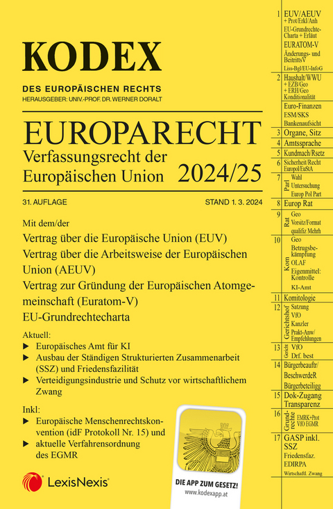 KODEX EU-Verfassungsrecht (Europarecht) 2024/25 - inkl. App - 