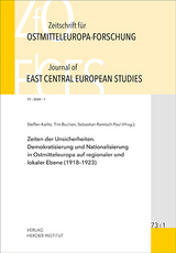 Zeitschrift f&uuml;r Ostmitteleuropa-Forschung (ZfO) 73/1 / Journal of East Central European Studies (JECES) 73/1 - 