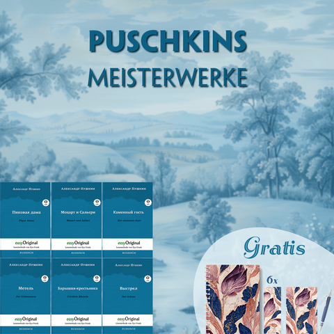 Puschkins Meisterwerke (6 B&uuml;cher + Audio-Online + exklusive Extras) - Frank-Lesemethode - Alexander Puschkin