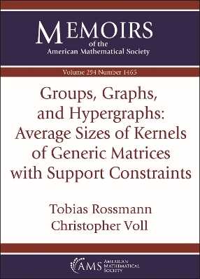 Groups, Graphs, and Hypergraphs: Average Sizes of Kernels of Generic Matrices with Support Constraints