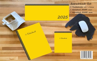 Schreibtisch-Set 2025, m. 1 Kalender, m. 1 Beilage, m. 1 Beilage, 3 Teile