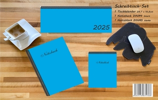 Schreibtisch-Set 2025, m. 1 Kalender, m. 1 Beilage, m. 1 Beilage, 3 Teile