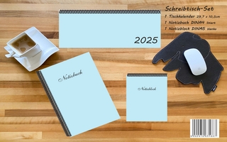 Schreibtisch-Set 2025, m. 1 Kalender, m. 1 Beilage, m. 1 Beilage, 3 Teile