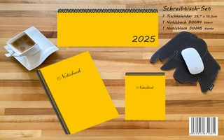 Schreibtisch-Set 2025, m. 1 Kalender, m. 1 Beilage, m. 1 Beilage, 3 Teile