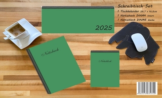 Schreibtisch-Set 2025, m. 1 Kalender, m. 1 Beilage, m. 1 Beilage, 3 Teile