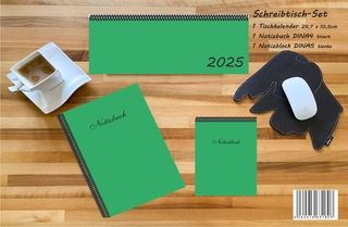 Schreibtisch-Set 2025, m. 1 Kalender, m. 1 Beilage, m. 1 Beilage, 3 Teile