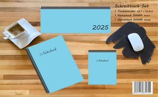 Schreibtisch-Set 2025, m. 1 Kalender, m. 1 Beilage, m. 1 Beilage, 3 Teile