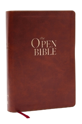 The Open Bible: Read and Discover the Bible for Yourself (NKJV Brown Leathersoft, Red Letter, Comfort Print) -  Thomas Nelson