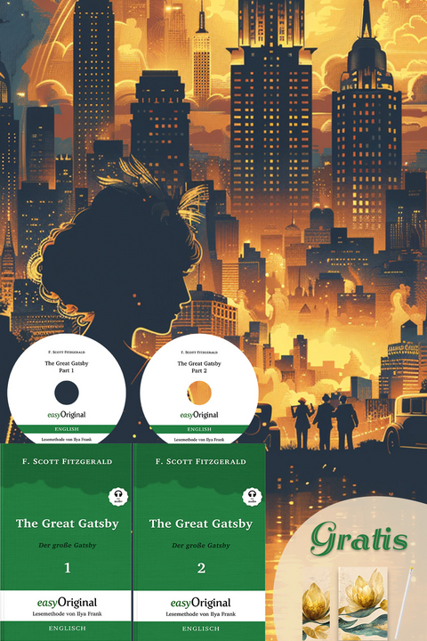 The Great Gatsby / Der gro&szlig;e Gatsby - 2 Teile (2 B&uuml;cher + 2 MP3-Audio-CD + exklusive Extras) - Frank-Lesemethode - F. Scott Fitzgerald
