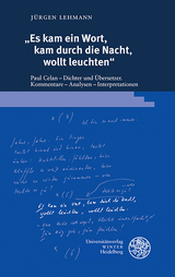 &bdquo;Es kam ein Wort, kam durch die Nacht, wollt leuchten&ldquo; - J&uuml;rgen Lehmann