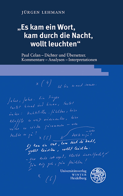 &bdquo;Es kam ein Wort, kam durch die Nacht, wollt leuchten&ldquo; - J&uuml;rgen Lehmann